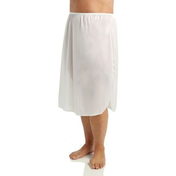 Vanity Fair 11860 2X 28 White One Slit Half Slip Vanity Fair 11860 2X 28 White One Slit Half Slip